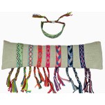 Lot de 35 bracelets ethniques roses et bleus